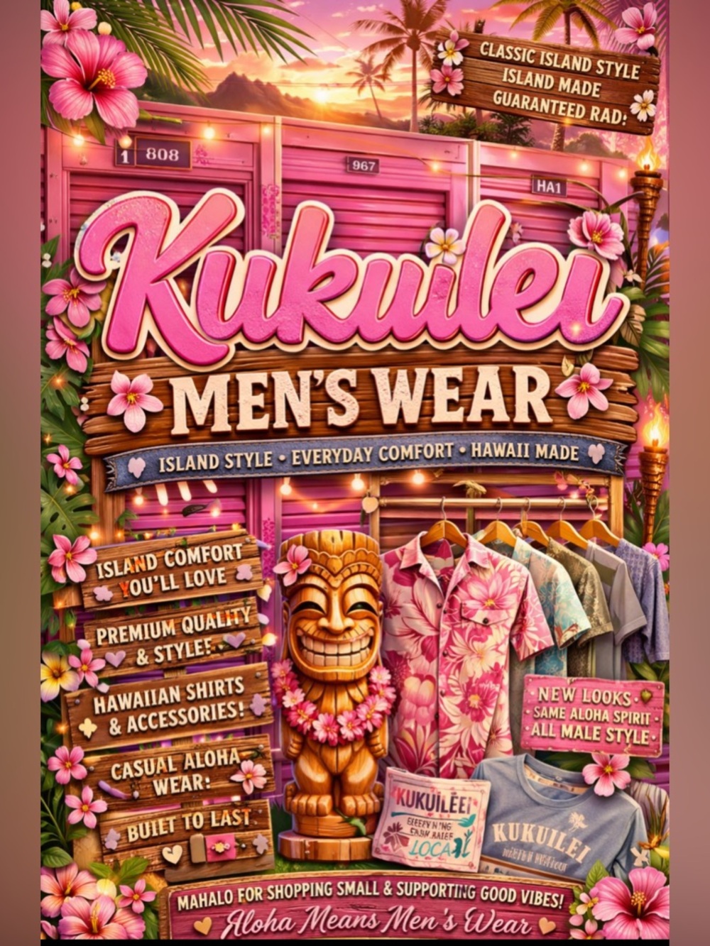 🐓Men’s Wear Show 🐓 $8• and Up $15 minimum 🍹MAHALO✨🥞 kukuilei 🧜🏼‍♀️